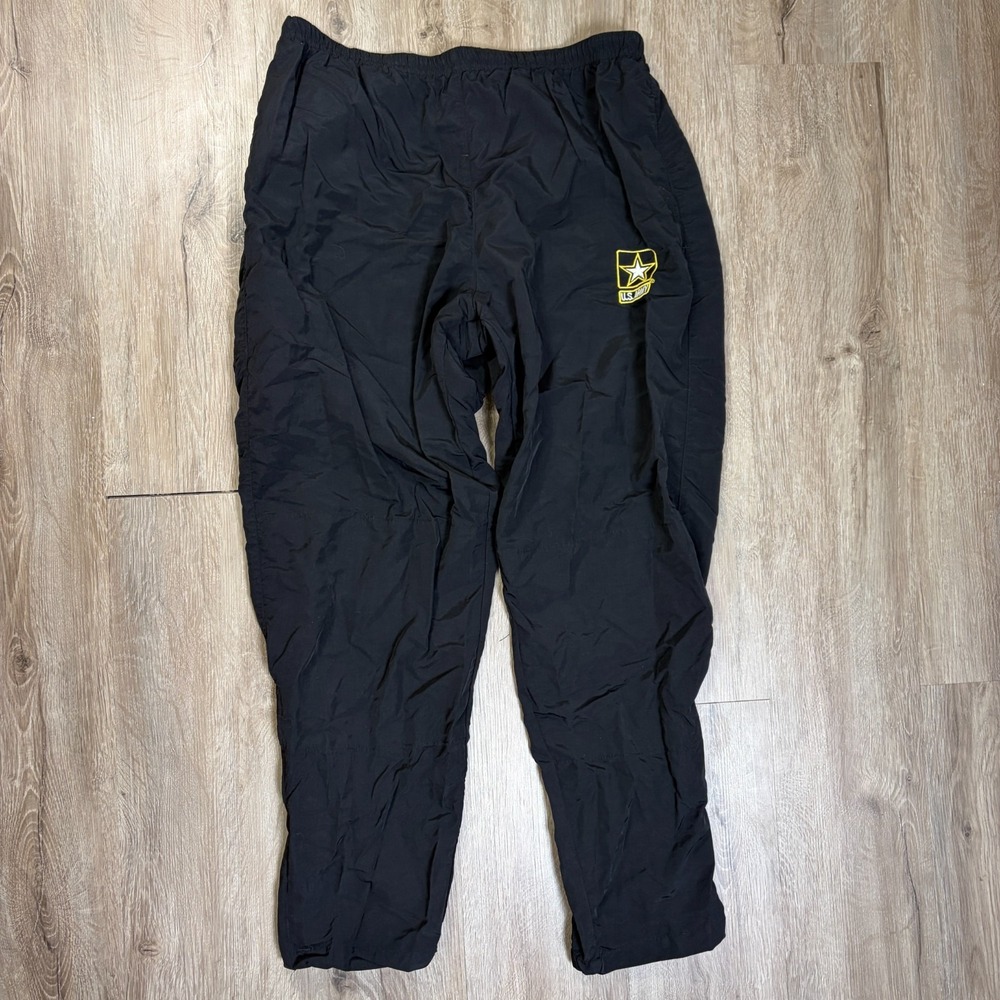 US Army Pants Unisex L Black Physical Fitness Uniform Windbreaker Training Track